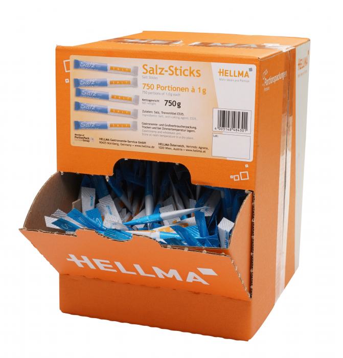 Salzstick Hellma 1g, Speisesalz aus Deutschland